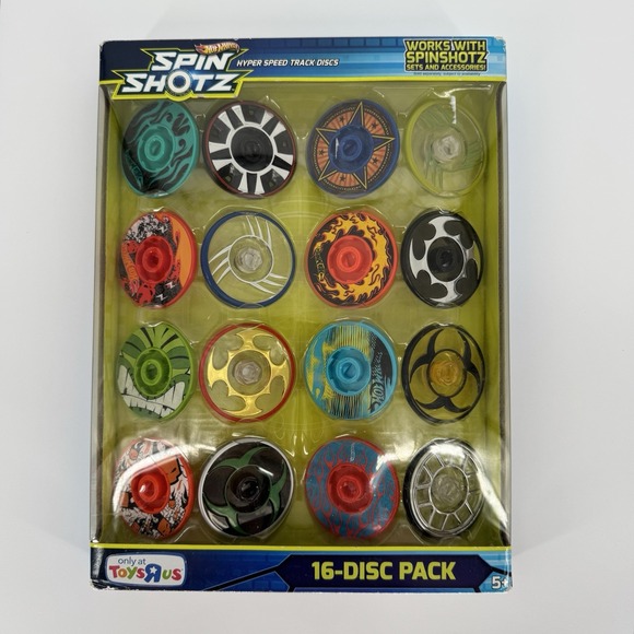 Hot Wheels Spin Shotz Toys R Us‎ Exclusive 16 Disc Pack Brand New in Package - Picture 1 of 3